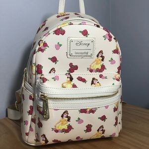 Loungefly Beauty and the Beast Belle Roses Mini Back Pack